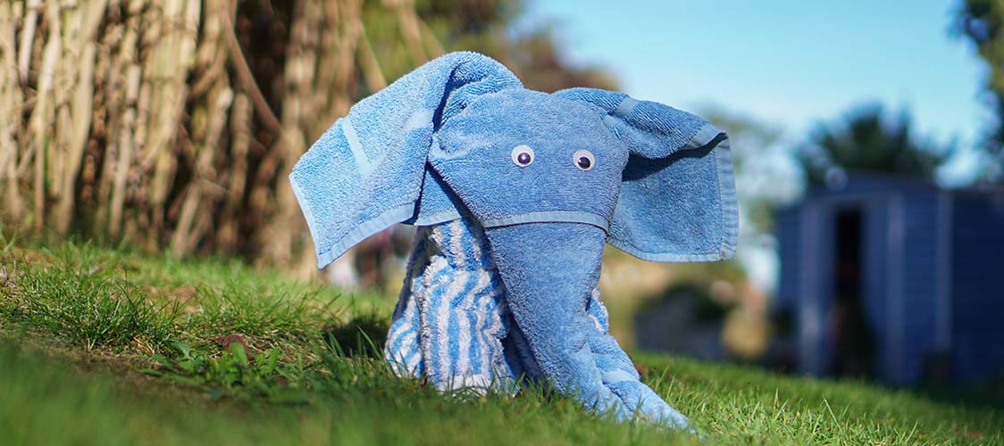 Handtuch-Origami_Elefant