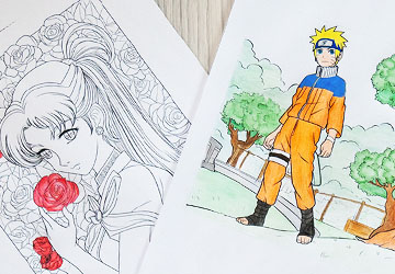 Manga Anime Ausmalbilder