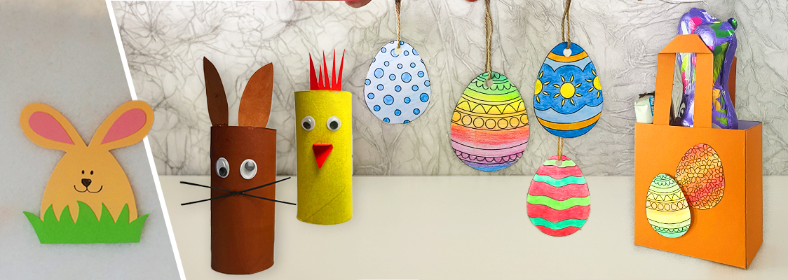  Osterhasen basteln aus Papier - kostenlose Vorlagen Motiv 