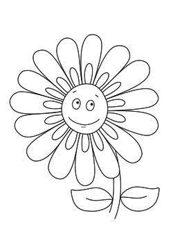 Blume Malvorlage PDF