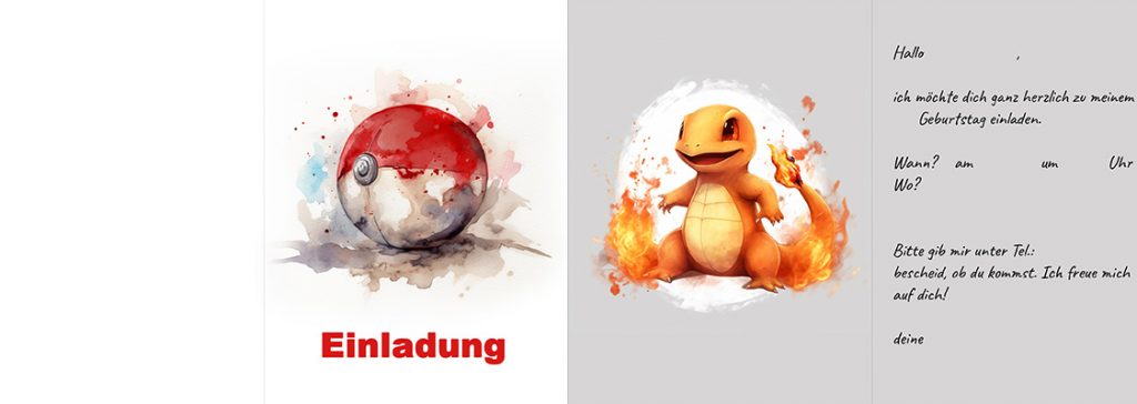 Einladungskarten Glumanda