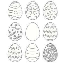 Ostereier, Ausmalbild, Malvorlage
