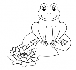 Frosch, Ausmalbild, Malvorlage