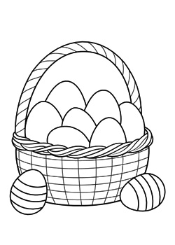 Malvorlage Osterkorb