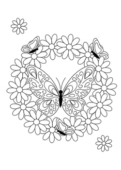 Frühling Schmetterling Malvorlage