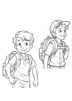 Jungen mit Rucksack