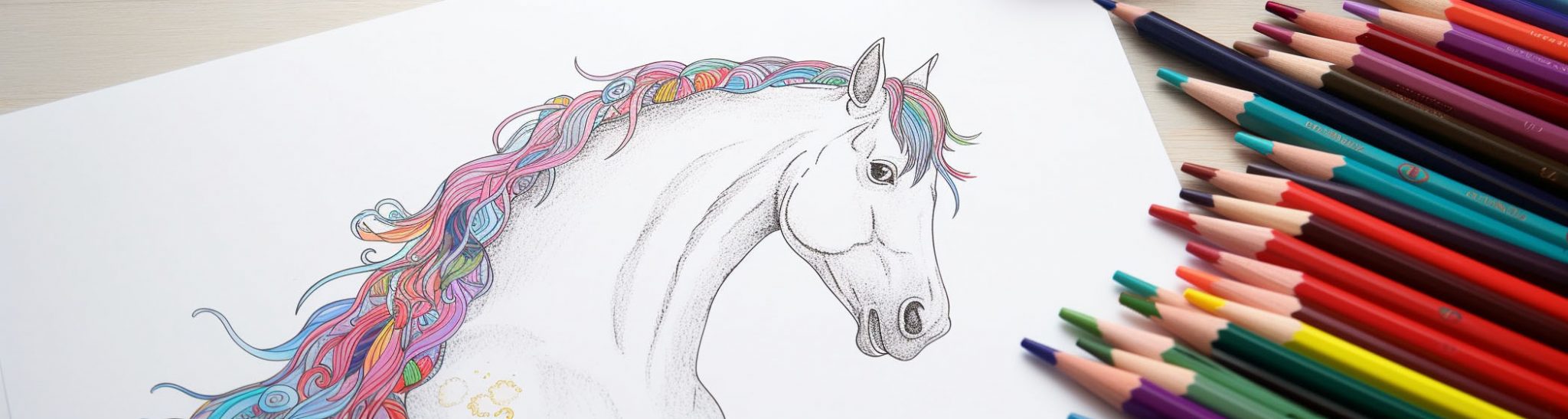 Einhorn ausmalbild / Pferde ausmalbild