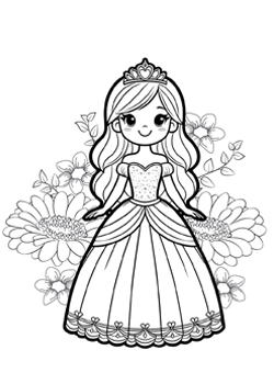Prinzessin mit Blumen