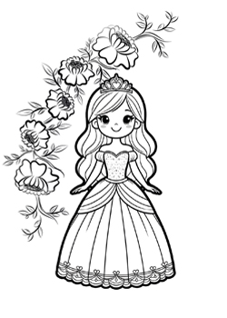 Prinzessin mit Blumen