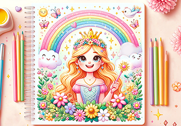 Prinzessin Ausmalbild Beitragsbild