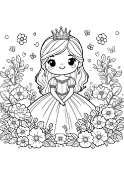 Prinzessin mit Blumen