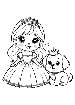 Prinzessin mit Hund