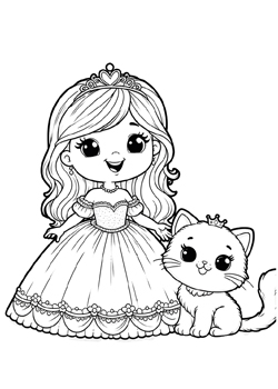 Prinzessin mit Katze