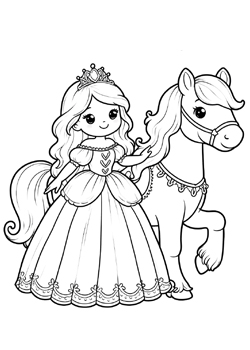 Prinzessin mit Pferd
