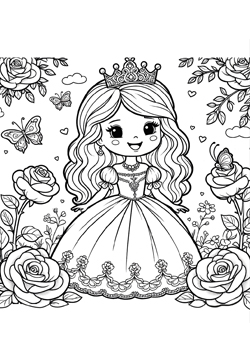 Prinzessin zwischen Rosen