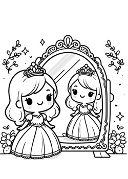 Prinzessin mit Spiegel