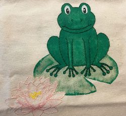 Sticken-Vorlage-Frosch