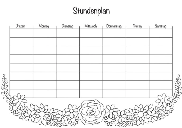 Stundenplan Blumenrankel