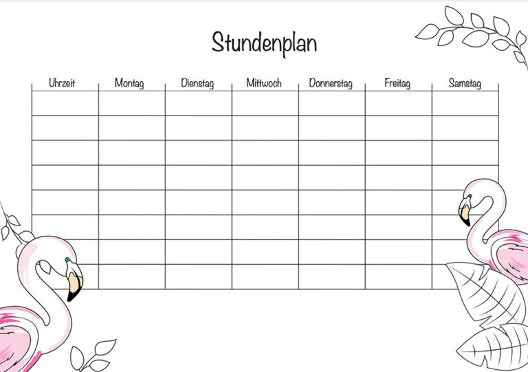 Stundenplan Flamingo