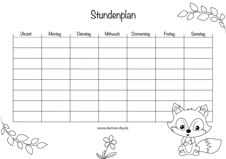 Stundenplan Fuchs