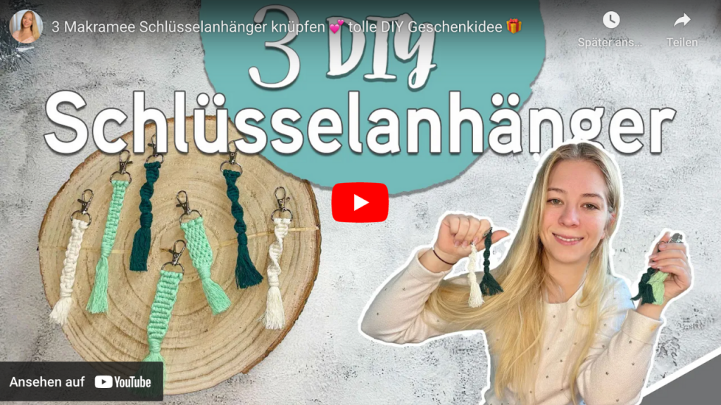 Makramee, Schlüsselanhänger, Anleitung, Makramee knüpfen für Anfänger, Schritt für Schritt, Youtube