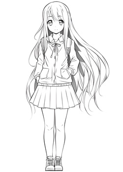 Manga Anime Ausmalbilder