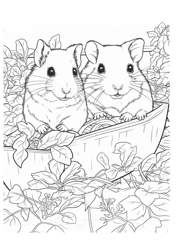 Ausmalbild Hamster 01