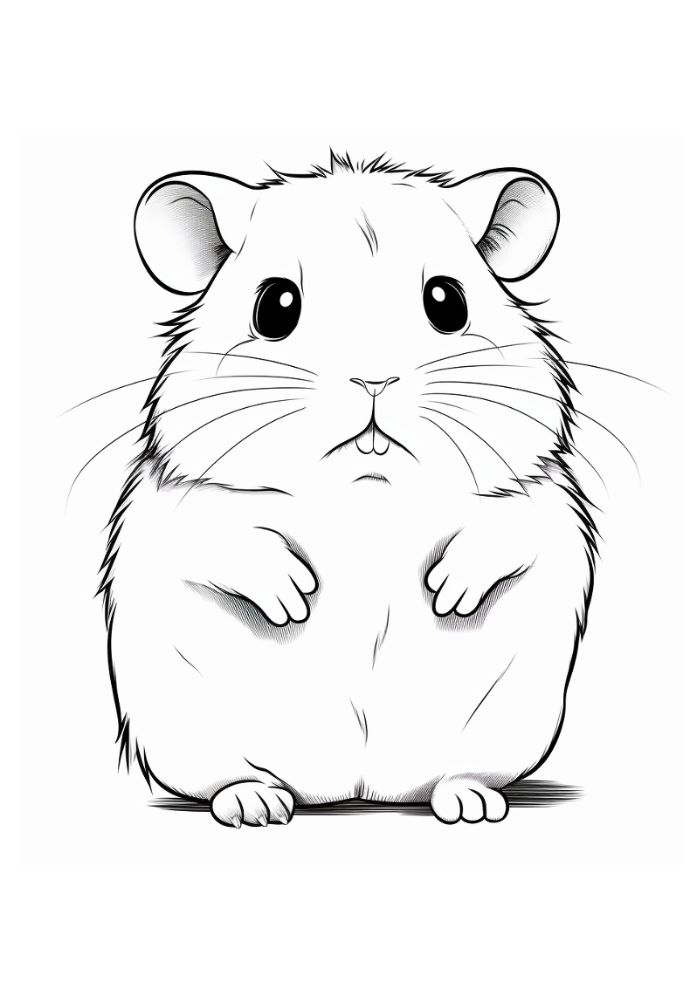 Ausmalbild Hamster 02