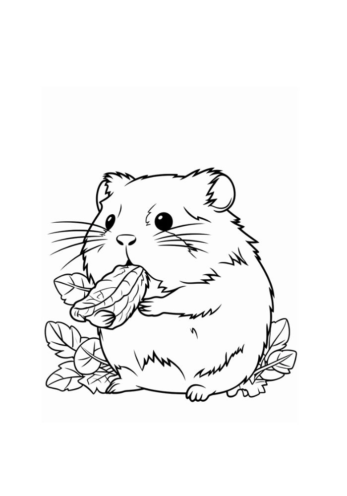 Ausmalbild Hamster 03