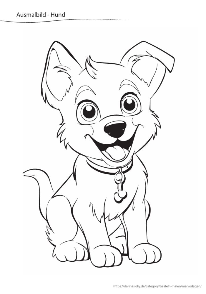 ausmalbild hund 01