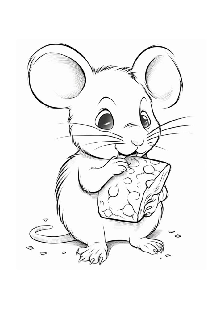 Ausmalbild Maus 01