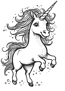 einhorn ausmalbild