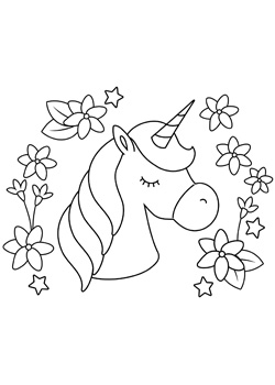 einhorn ausmalbild