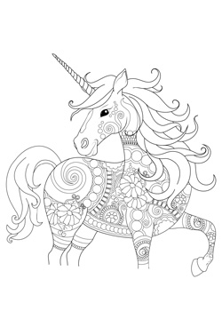 einhorn ausmalbild