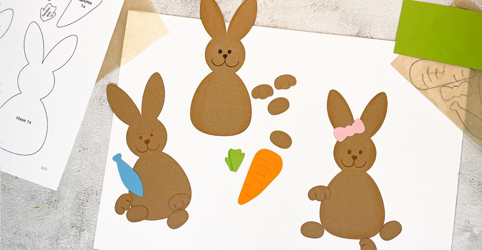 Osterhasen Vorlagen Zum Basteln Aus Papier Osterhasen basteln aus Papier - kostenlose Vorlagen