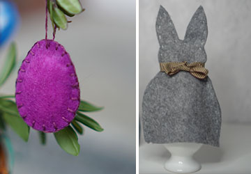 Sticken mit Filz zu Ostern