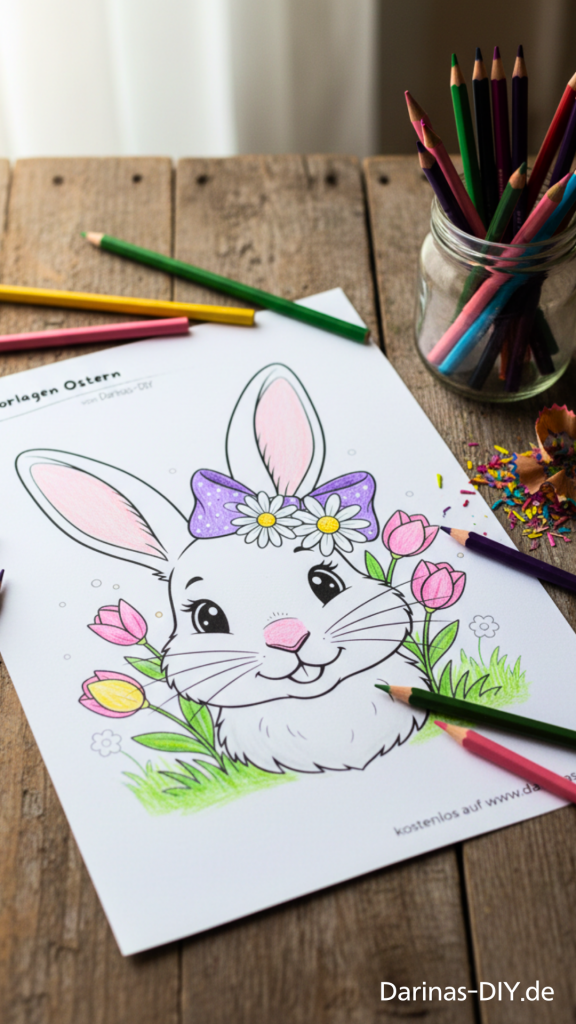 Ausmalbilder Ostern - Hase