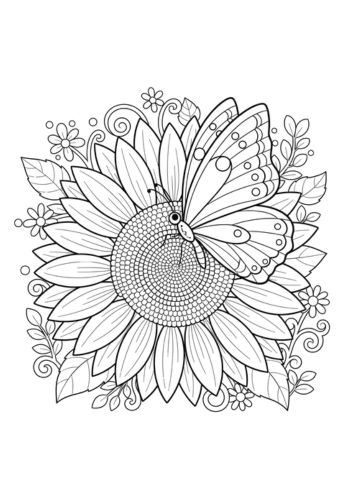 Ausmalbilder Sonnenblume