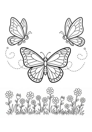 Ausmalbilder Schmetterlinge