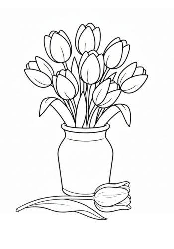Ausmalbilder Tulpen